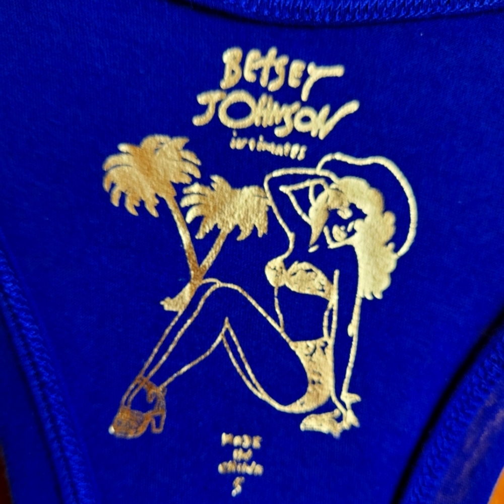 Tank top Betsey Johnson Size S Beautiful Blue ready for Summer